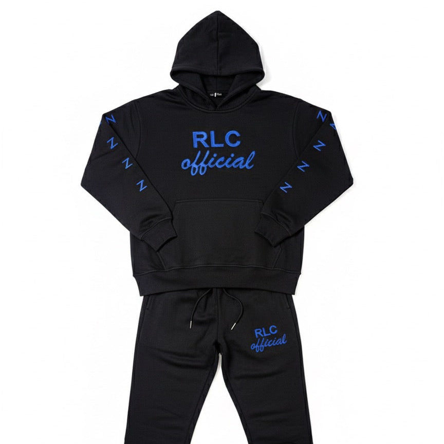 MENS BLACK & BLUE RLC TRACKSUIT