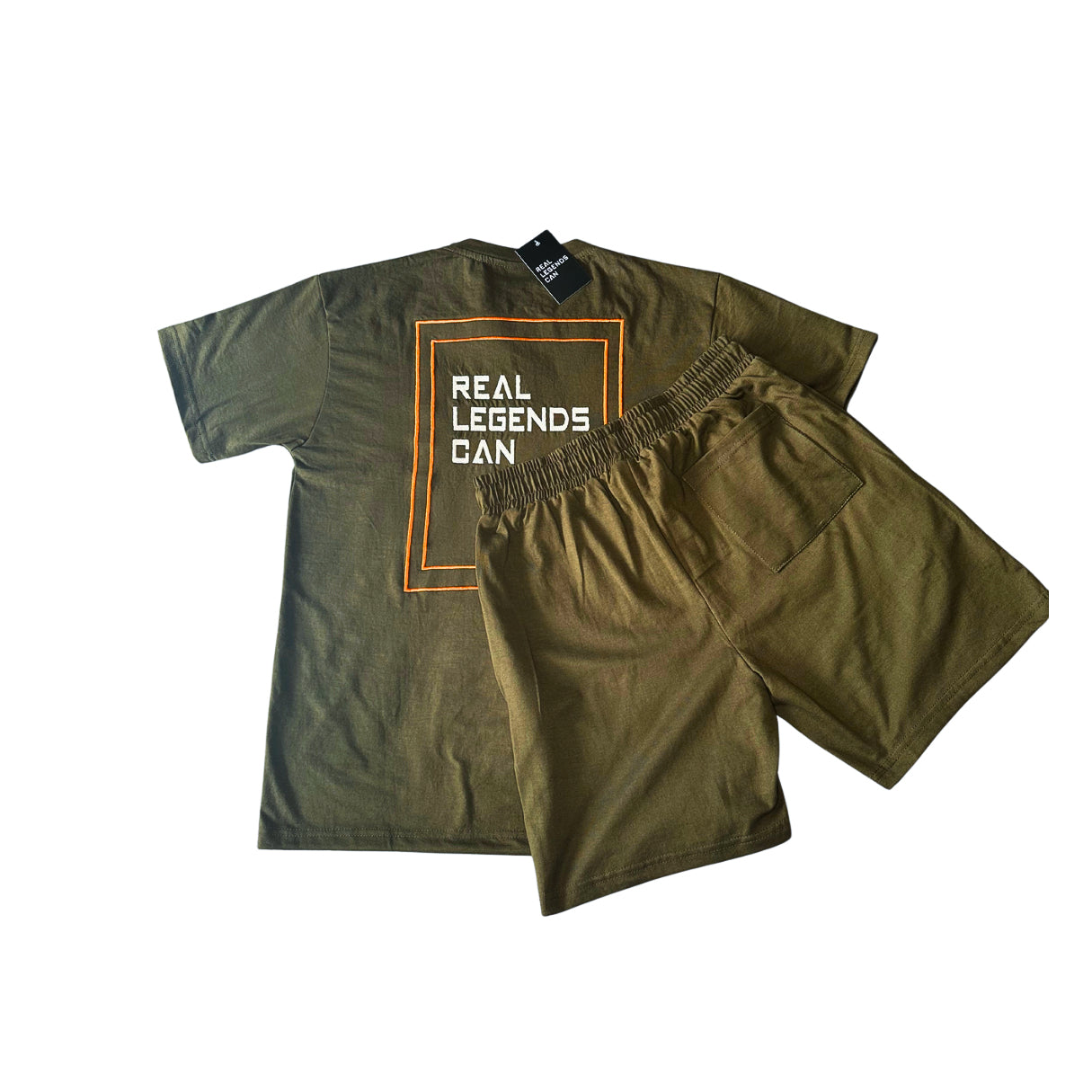 ARMY GREEN SHORTS SET