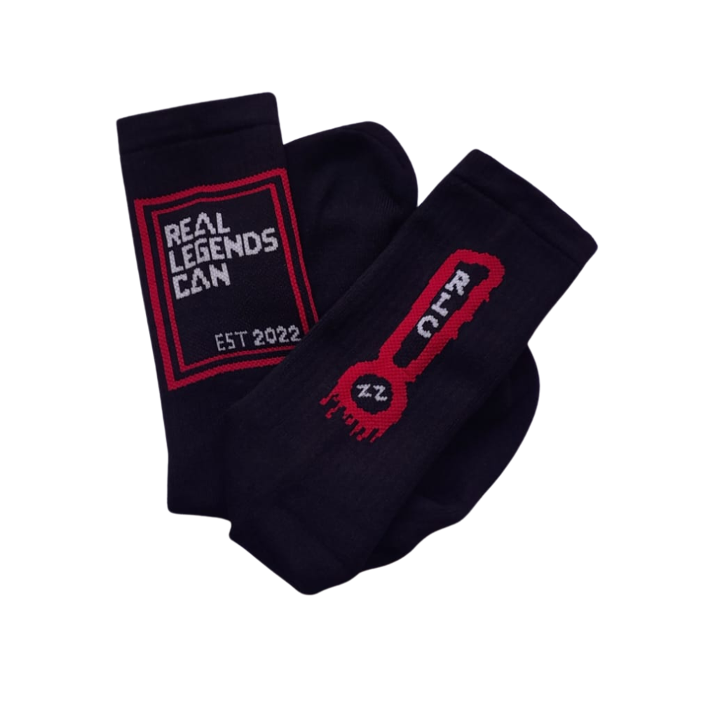 UNISEX RLC SOCKS BLACK/RED